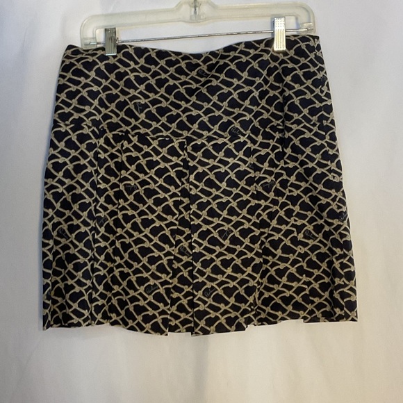 Burberry Dresses & Skirts - Burberry blue & tan rope not print pleated skirt Size 8